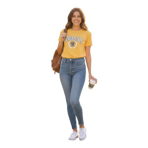 Aeropostale Classic Crew Graphic Tee Yellow XS NWT